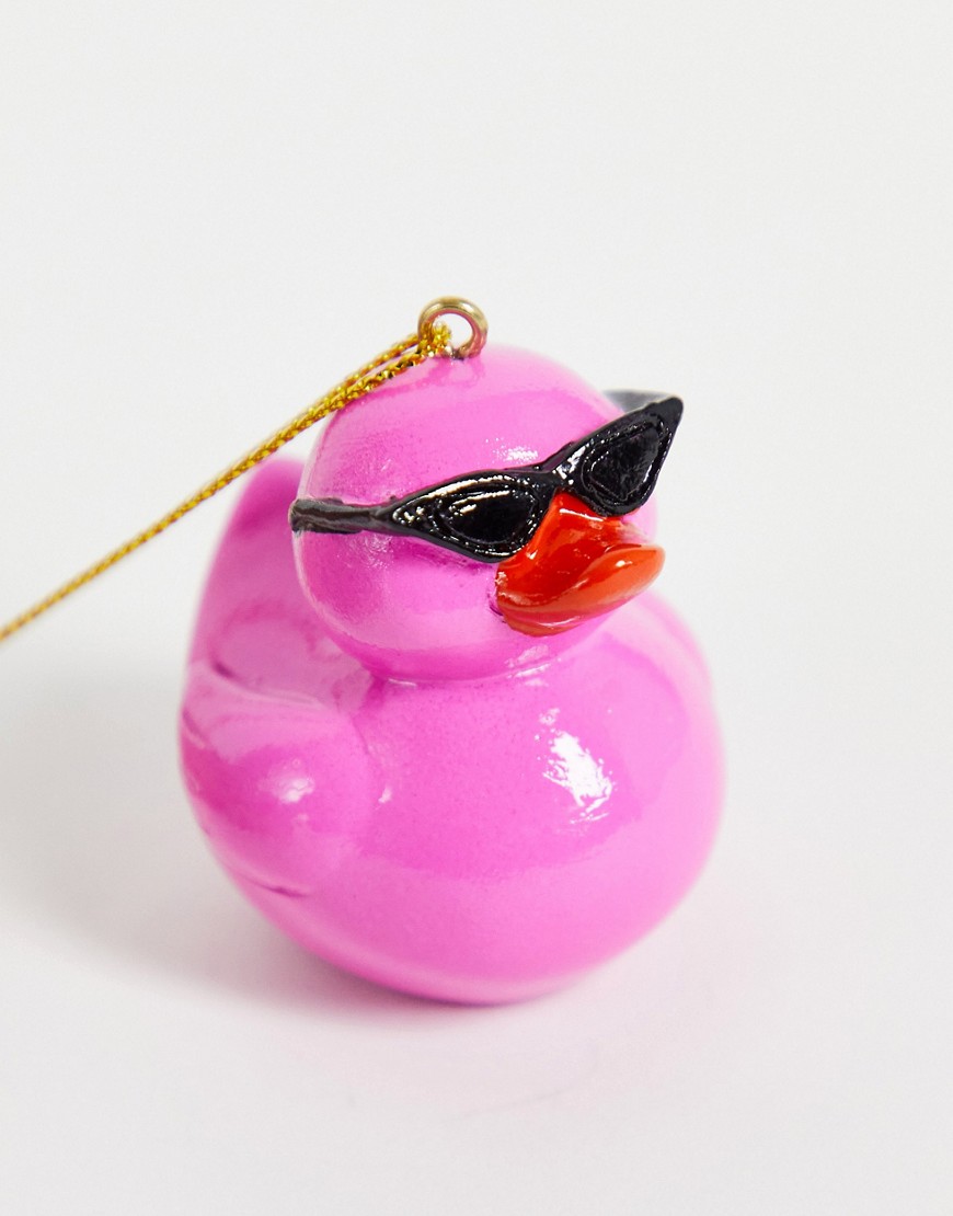 Typo Christmas decoration in rubber ducky-Pink