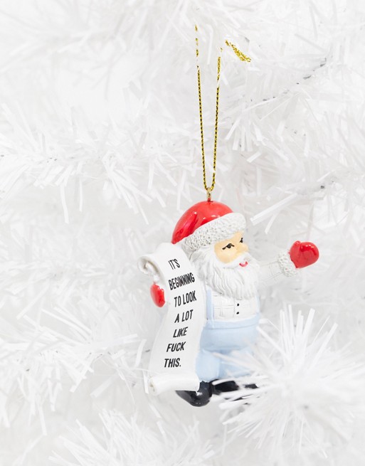 Typo Christmas decoration Santa list