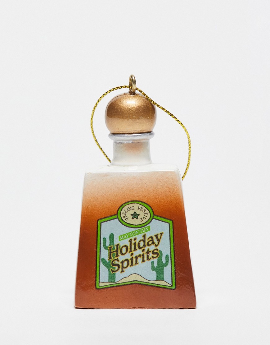 Typo Christmas decoration tequila bottle-Gold