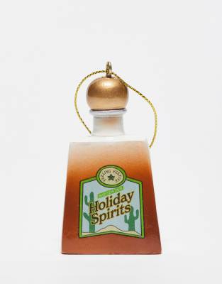 Typo Christmas decoration tequila bottle-Gold