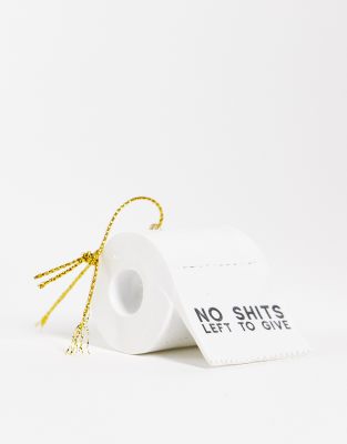 TYPO Typo Christmas decoration toilet roll with slogan-White
