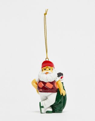 Typo Christmas decoration with golf Santa