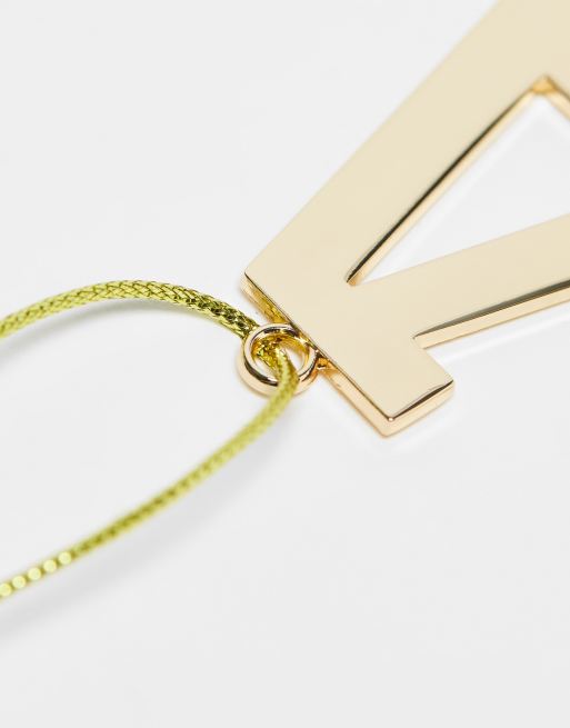 Louis Vuitton Upside Down LV Pendant Necklace - Brass Pendant