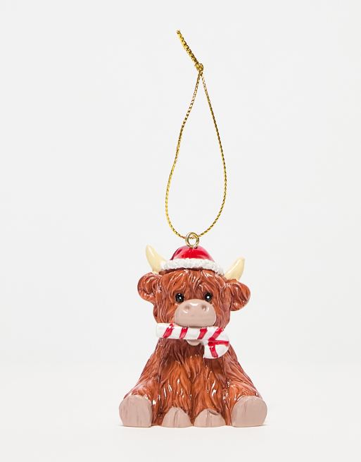 Typo - Décoration de Noël vache Highland