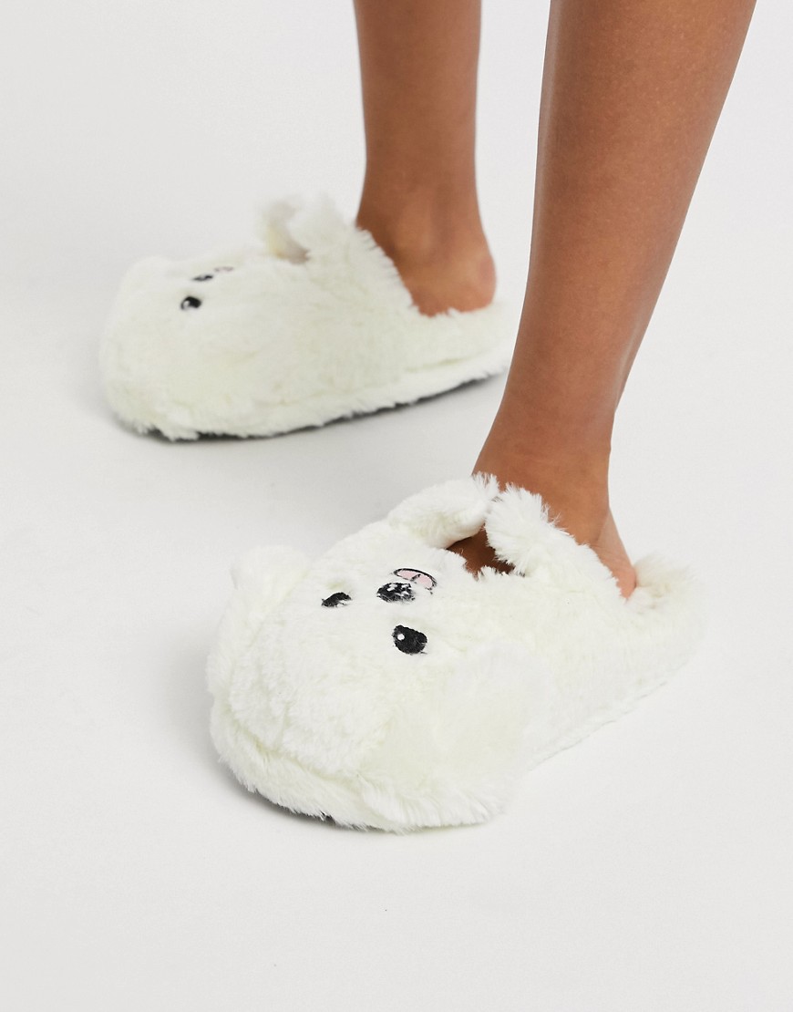 TYPO doggy novelty slippers-Multi