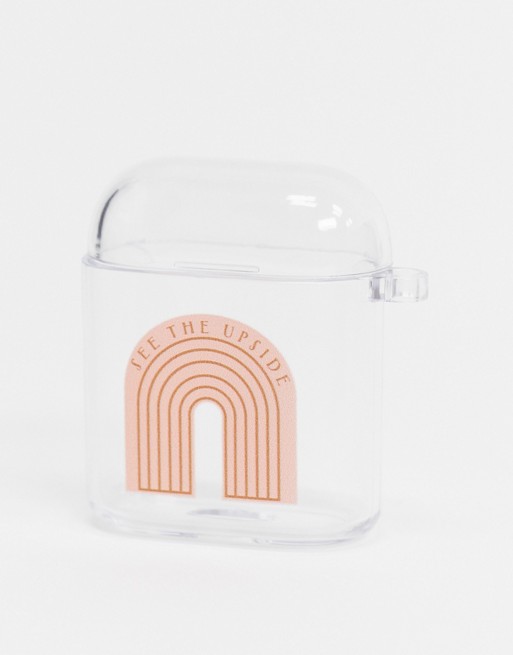 Typo ear pod sleeve with see the upside slogan
