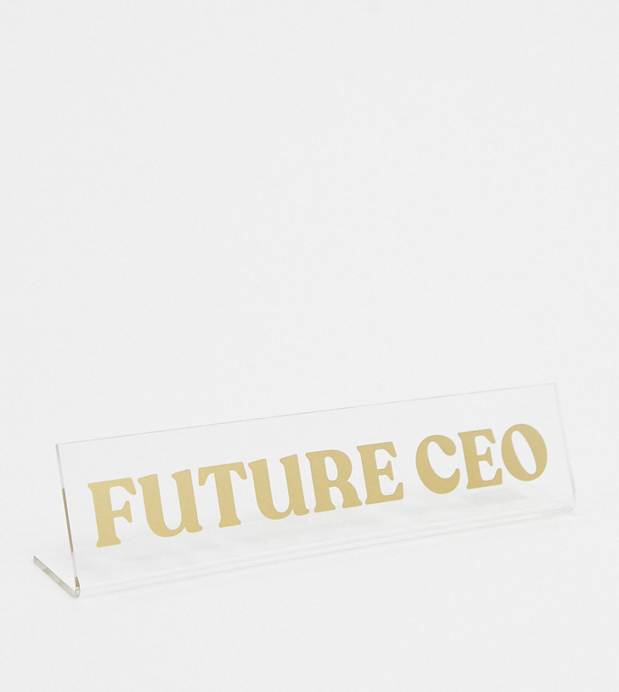 Typo – Exclusive – Skrivbordsskylt med Future CEO-slogan-Flerfärgad