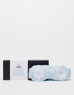 Typo weighted and scented eye mask set in blue daisy print