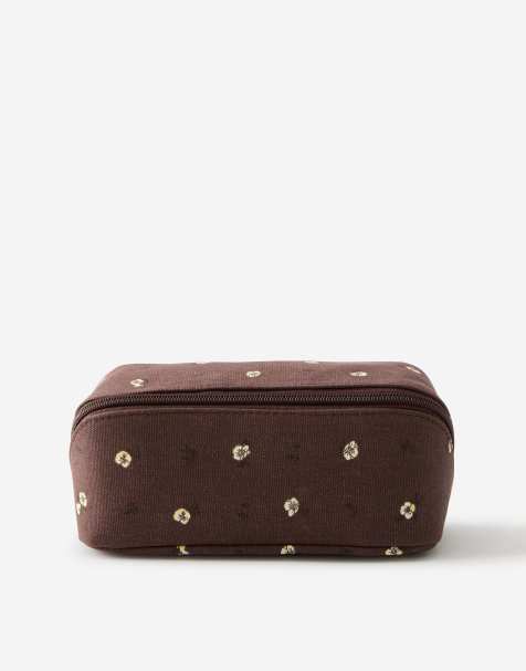TYPO Felix fold out pencil case in brown - view 1