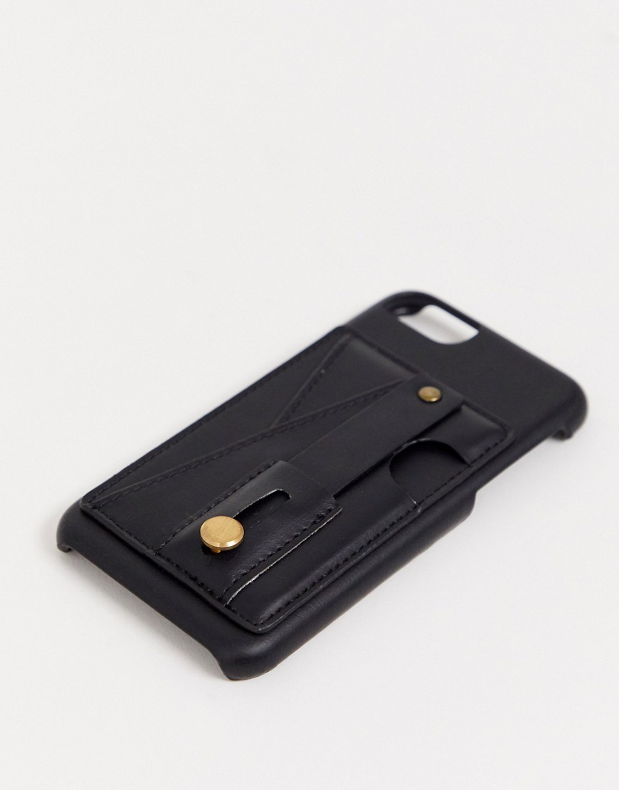 Typo – Fodral och korthållare till iPhone 6, 7 och 8-Svart