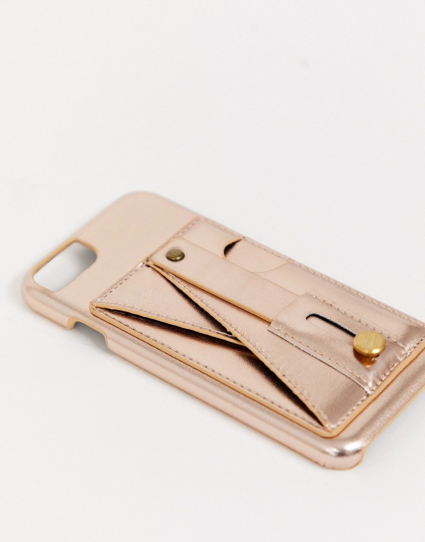 Typo – Fodral och korthållare till iPhone 6, 7 och 8-Guld