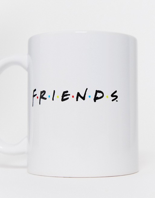 Typo x Friends mug with slogan in white with group