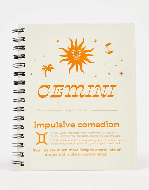 Typo – Gemini – Notatnik A5 ze znakiem zodiaku Bliźnięta