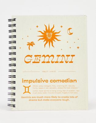 Typo Gemini starsign A5 notebook