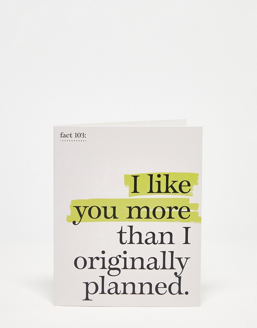 Typo I like you more valentines day card-Multi