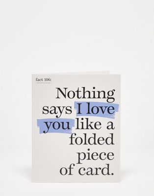 Typo I love you valentines day card