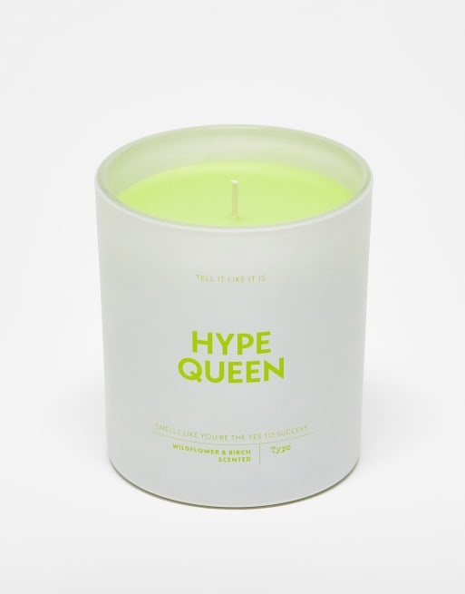 TYPO - Kaars met 'Hype Queen' tekst