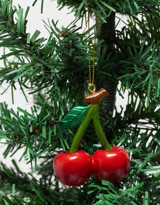 Typo - Kerstversiering in kersendesign