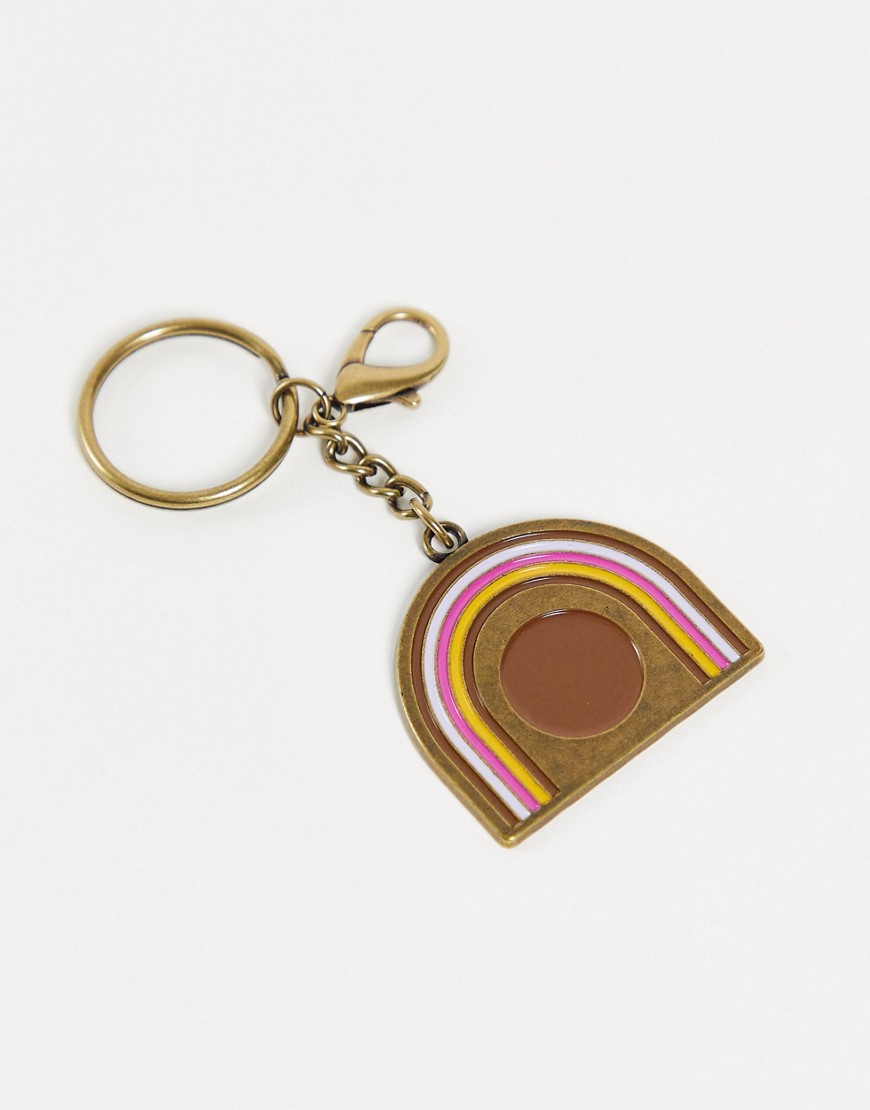 Typo key ring with rainbow-Multi