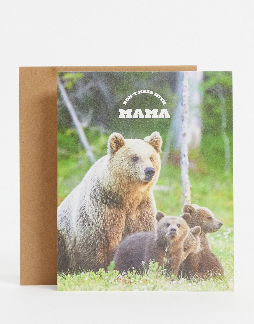 Typo - Kort med 'Don't Mess With Mama'-slogan-Multifarvet
