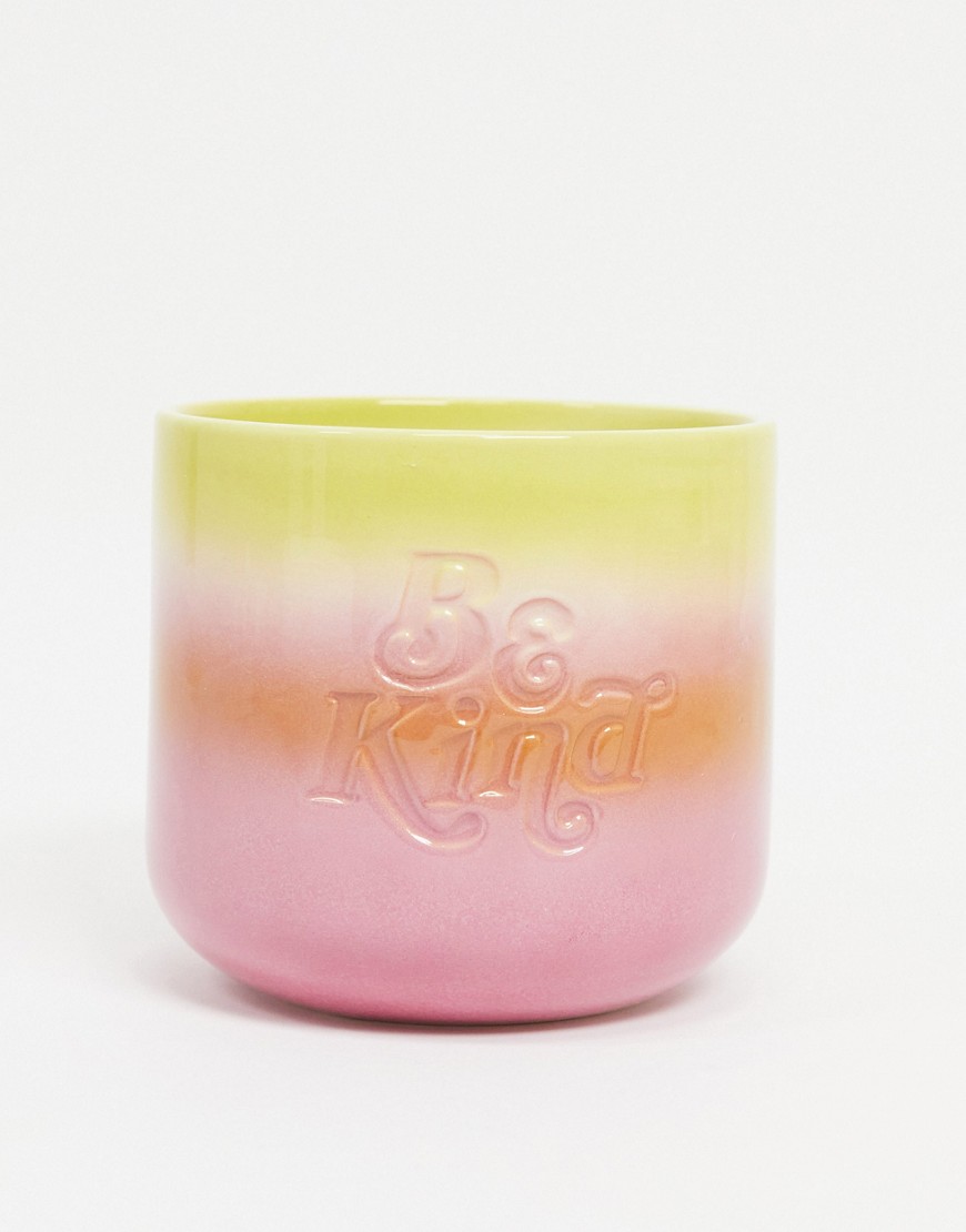 Typo – Kruka med 'be kind'-text-Flerfärgad