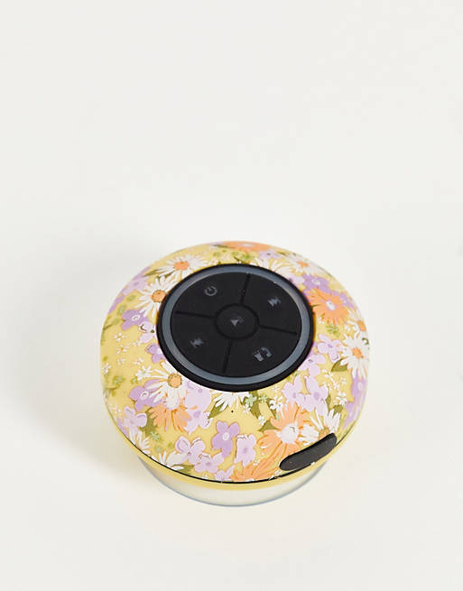 Typo LED shower speaker in floral