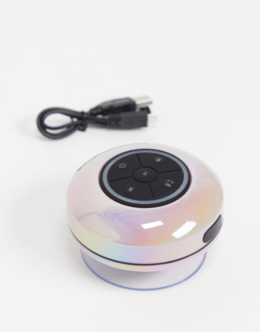 Typo LED shower speaker in irridescent ASOS