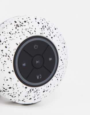 white shower speaker