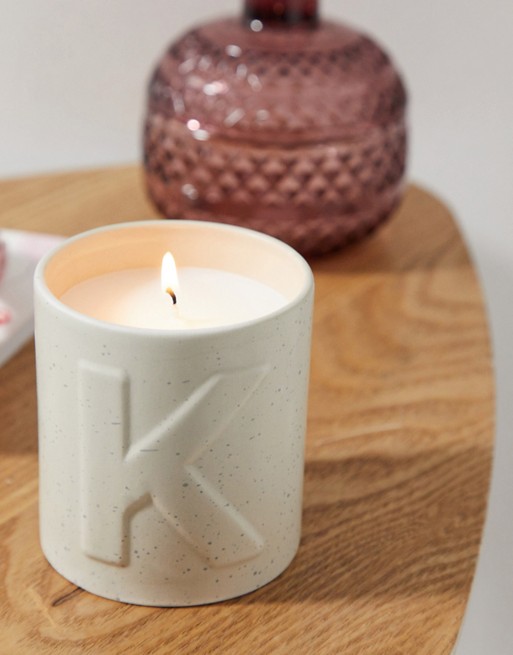 TYPO letter K candle