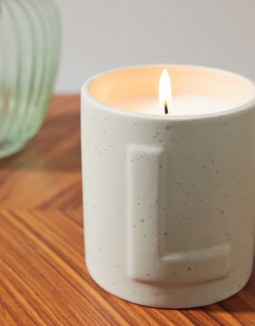 TYPO letter L candle