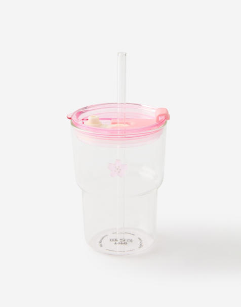 TYPO Love a latte glass tumbler in pink - view 1