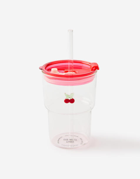 TYPO Love a latte glass tumbler in red - view 1