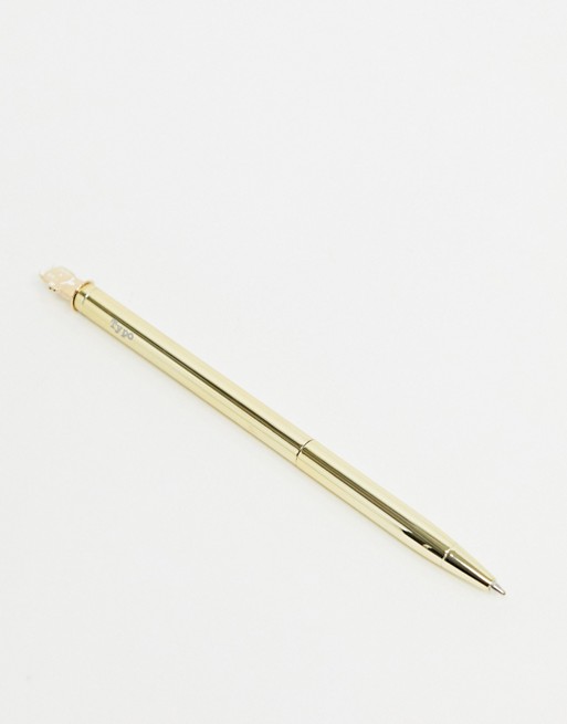 Typo lucky cat gold pen