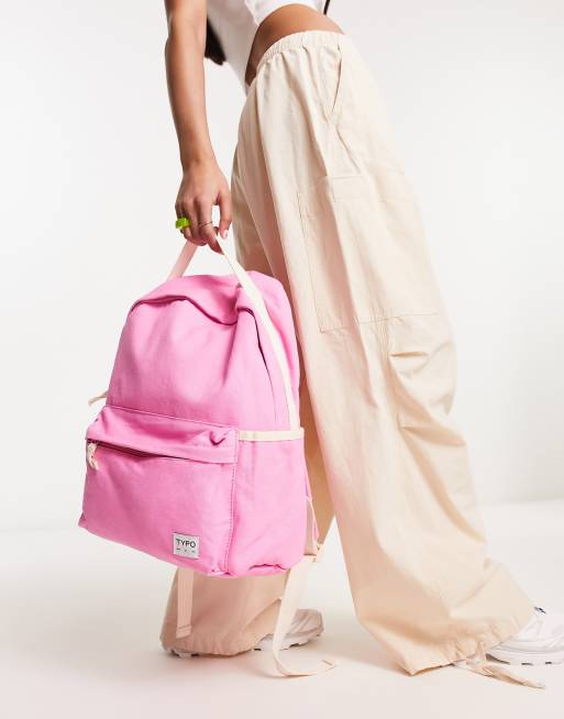 Typo Lulu backpack in rosa pink ASOS