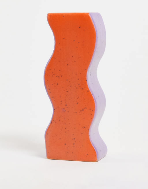 TYPO - Lysestage i lilla og orange