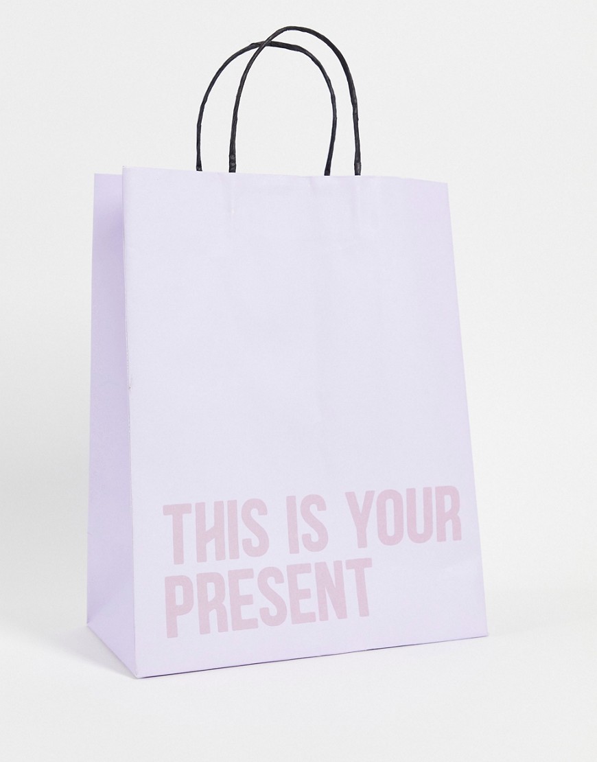 Typo medium gift bag in lilac-Purple