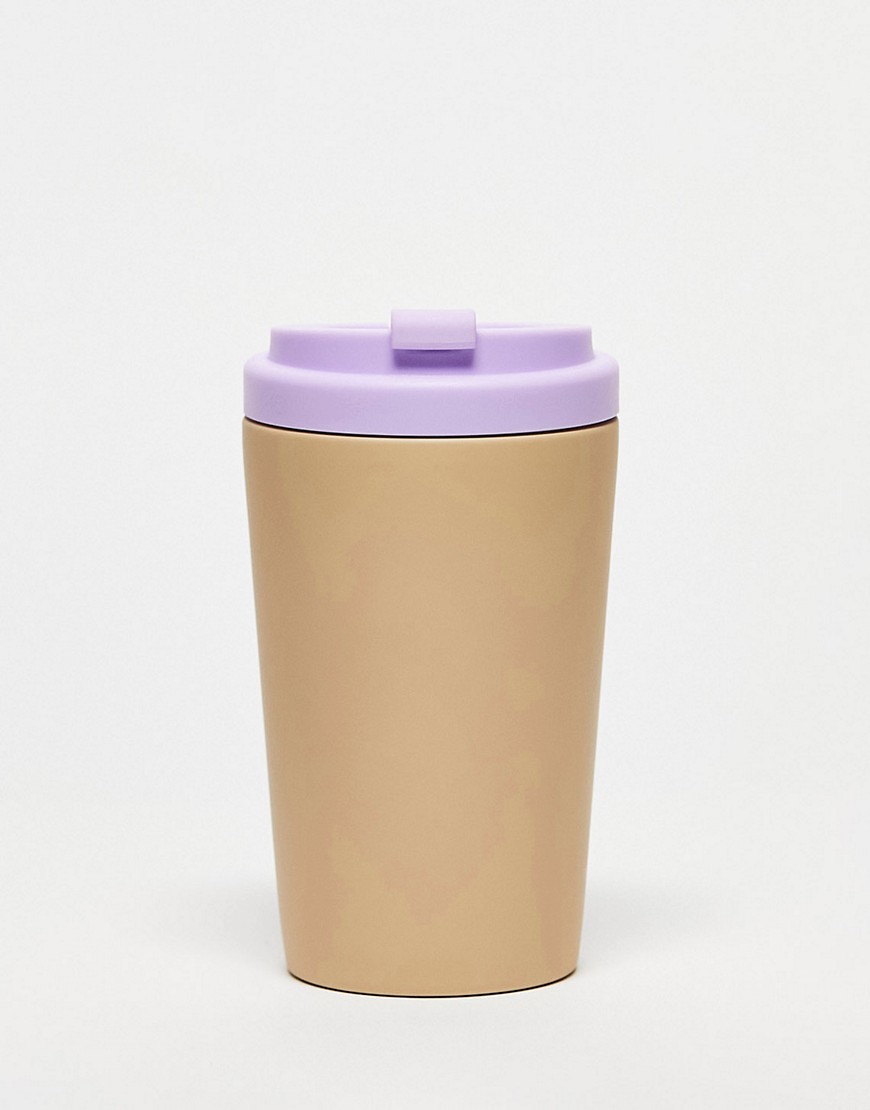 metal commuter cup in beige & lilac-Purple