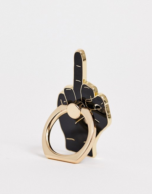 Typo middle finger phone ring