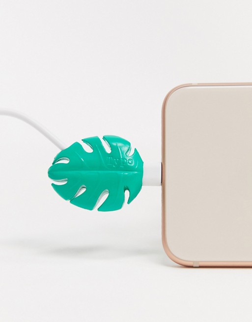 Typo cable cover in monstera leaf shape