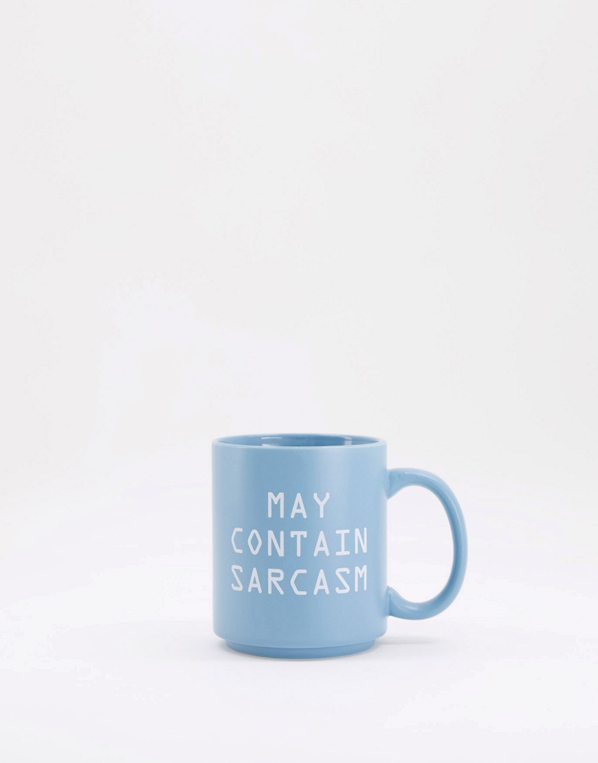 Typo mug with slogan 'may contain sarcasm'-Multi