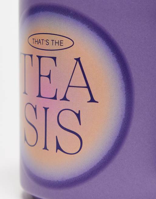 Typo mug with 'tea sis' slogan in purple, 2 of 4