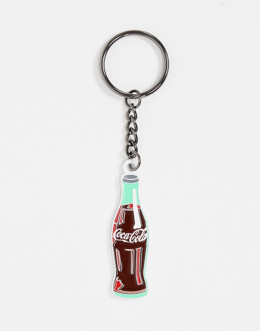 Typo – Nyckelring med kedja och Coca Cola-flaska i emalj-Flerfärgad