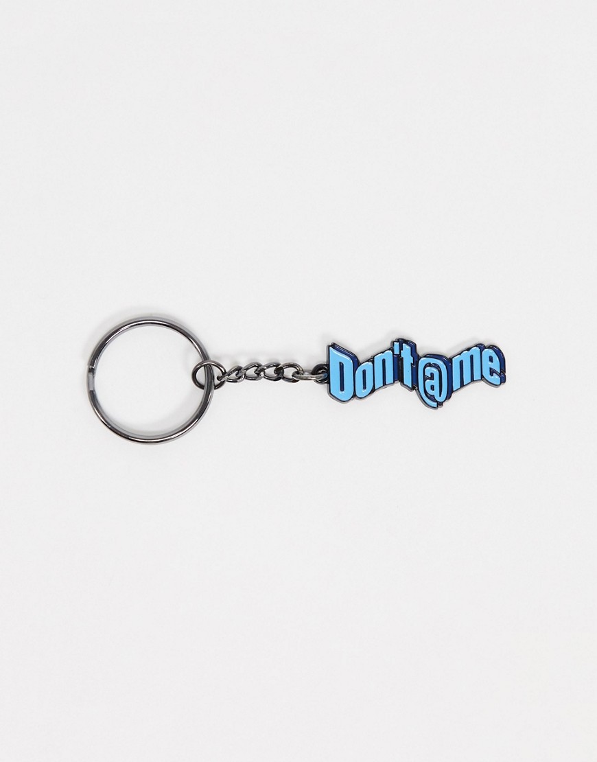 Typo – Nyckelring med kedja och Don't@me-berlock i emalj-Blå