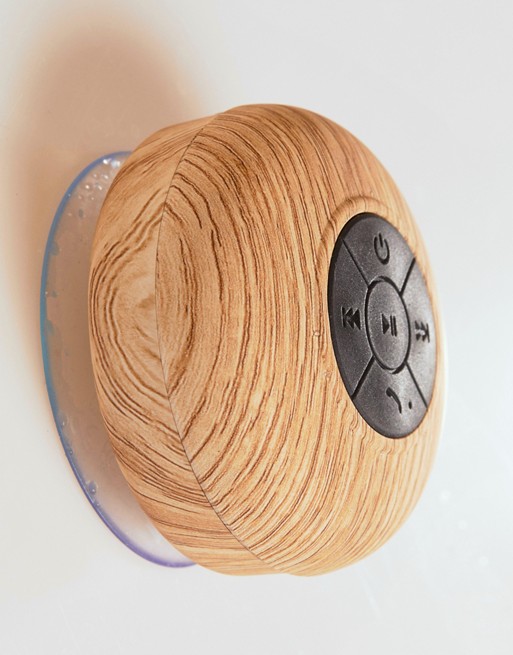 Typo Oak Woodgrain wireless shower speaker