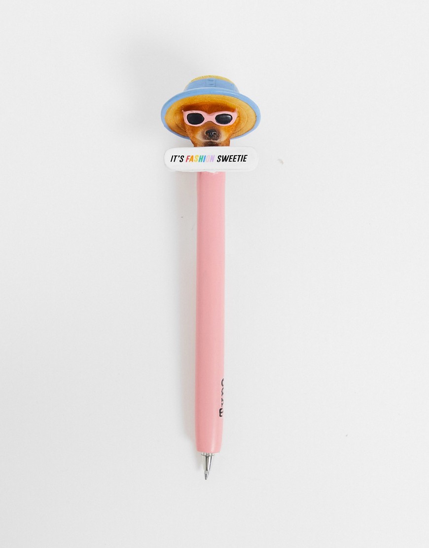 Typo pen with slogan 'it's fashion sweetie'-Pink