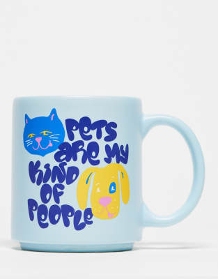 TYPO Typo pets are my kind of people mug in blue