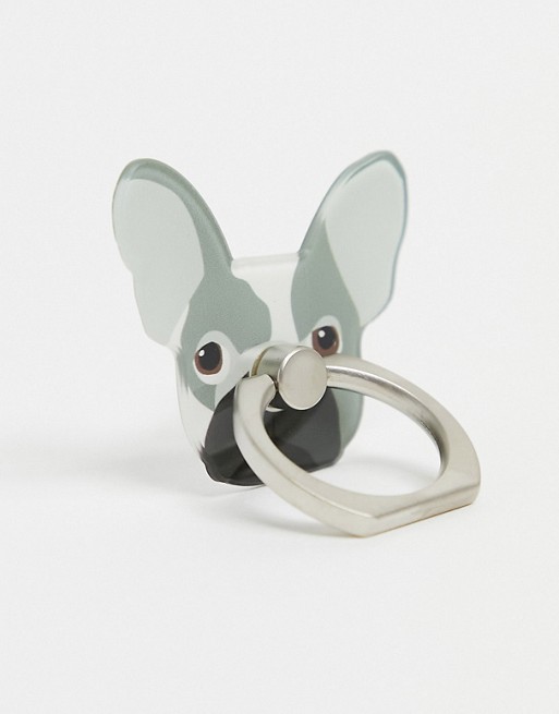 Typo phone ring with french bulldog