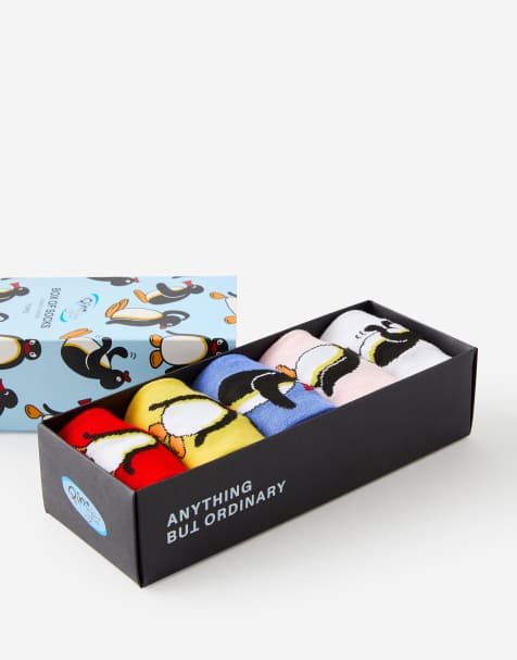 TYPO Pingu box of socks in multi - view 1