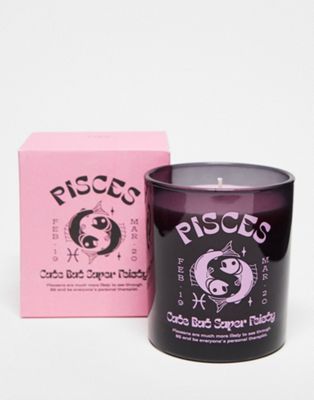 Typo Pisces starsign candle in black