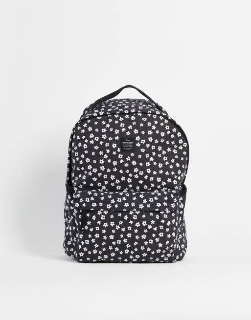 Typo - Sac à dos à petites fleurs - Noir